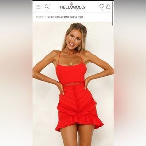 Hello Molly “searching Seattle dress” in red